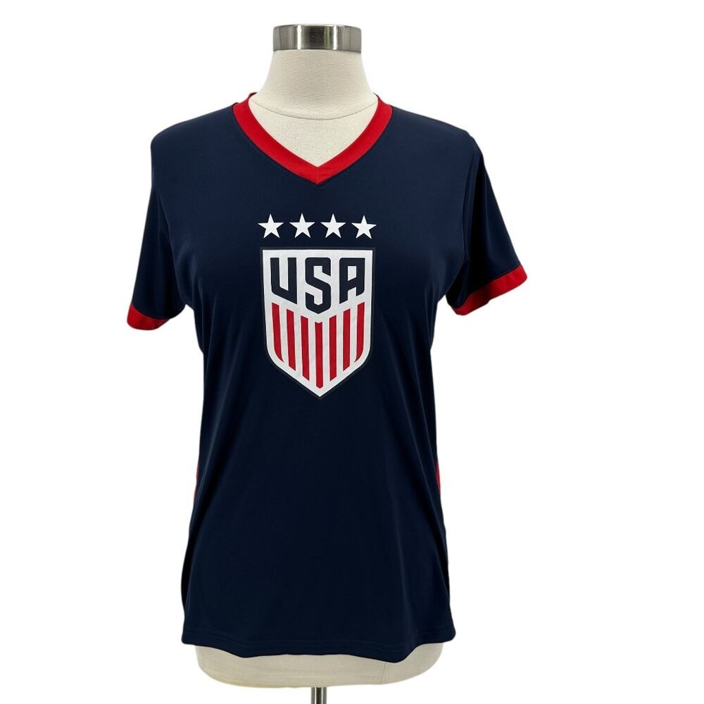 USWNT Players Womens Medium Jersey USA Megan Rapinoe Soccer Blue Red